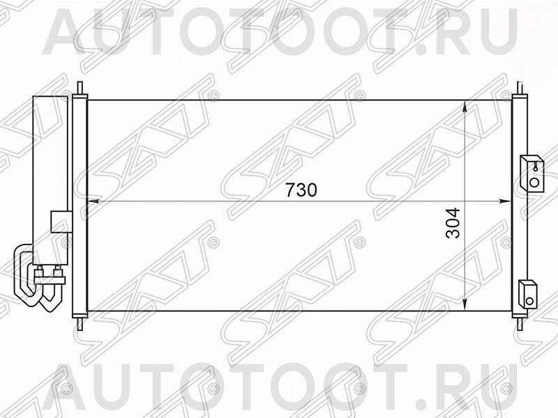 Радиатор кондиционера -STDT393940 Sat для NISSAN ALMERA