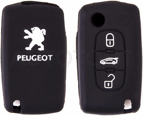 PEUGEOT Чехол на ключ автомобильный SW силиконовый PEUGEOT(307/408 /407/607)3 кнопки
