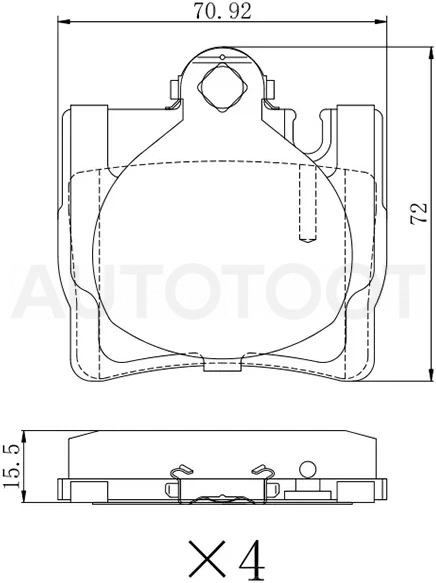 Колодки тормозные (Сзади) Mercedes-Benz C-Class 97-04 / S-Class 98-05 / CL-Class 99-06