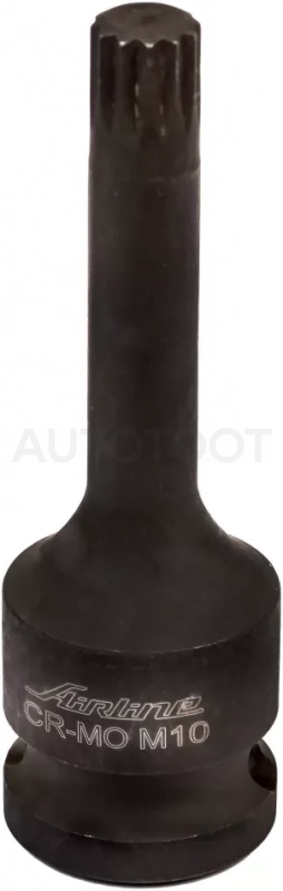 Головка ударная торцевая 1/2"DR внешний SPLINE M10, L=78мм