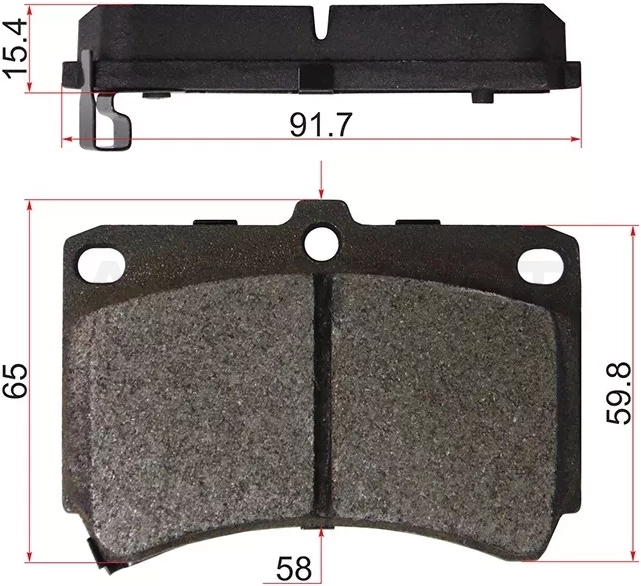 Колодки тормозные (Спереди) Kia Rio 00-05 / Mazda Demio 96-02 / 121 91-96 / 2 02-07 / 323 89-03