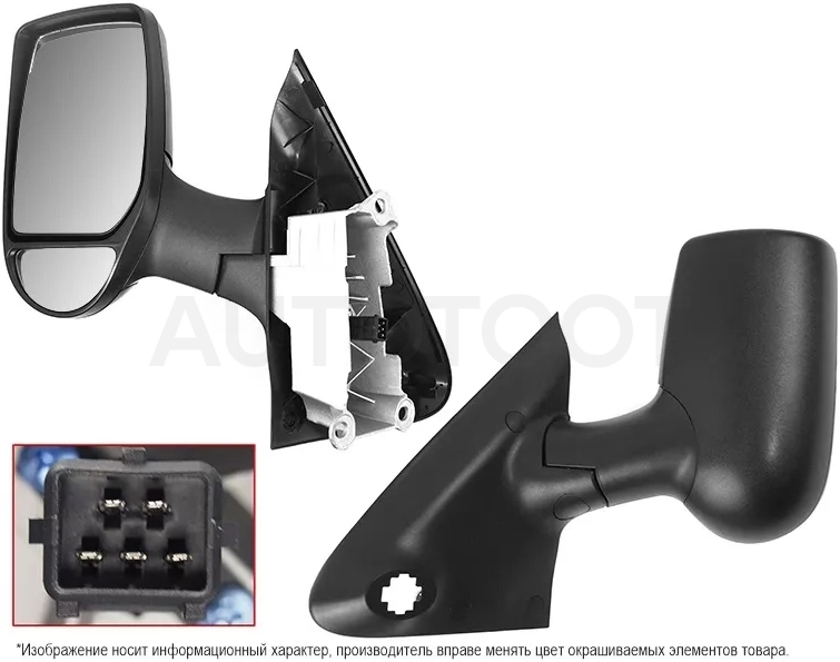 Зеркало Ford Transit 06-14 (Слева/ Обогрев/ Регулировка/ 5 контактов) - Артикул STFDR7940A2 - Производитель Sat - Фото, Отзывы, Цены
