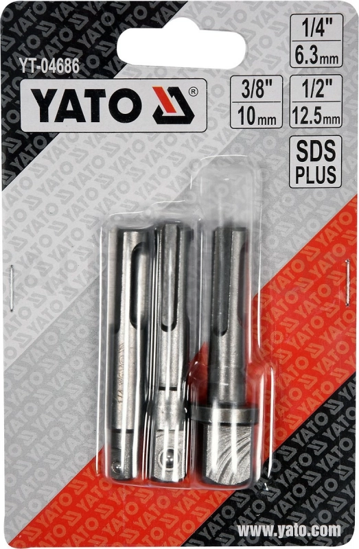 Набор адаптеров 1/4, 3/8, 1/2 - SDS plus - Артикул YT04686 - Производитель YATO - Фото, Отзывы, Цены