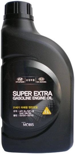 5W-30 API SL/ GF-3 HYUNDAI/KIA Super Extra Gasoline 1л Масло моторное полусинтетика