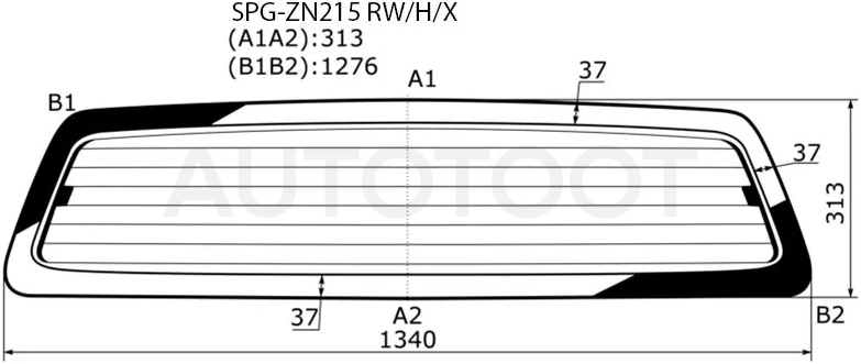 Стекло заднее (Цвет зеленый/ Обогрев) Toyota Hilux Pick Up 04-15 - Артикул SPGZN215RWHX - Производитель Sat - Фото, Отзывы, Цены