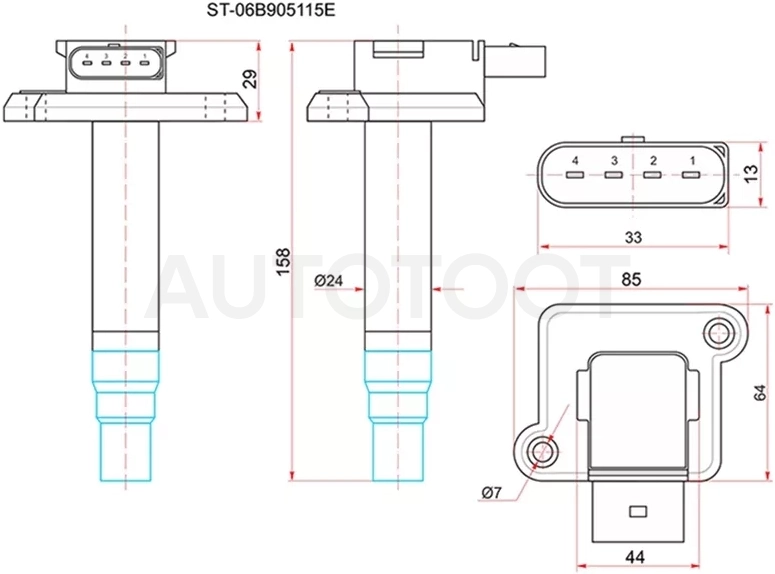Катушка зажигания VAG A3/A6/A8/TT/OCTAVIA 97-10/GOLF 97-06 - Артикул ST06B905115E - Производитель Sat - Фото, Отзывы, Цены