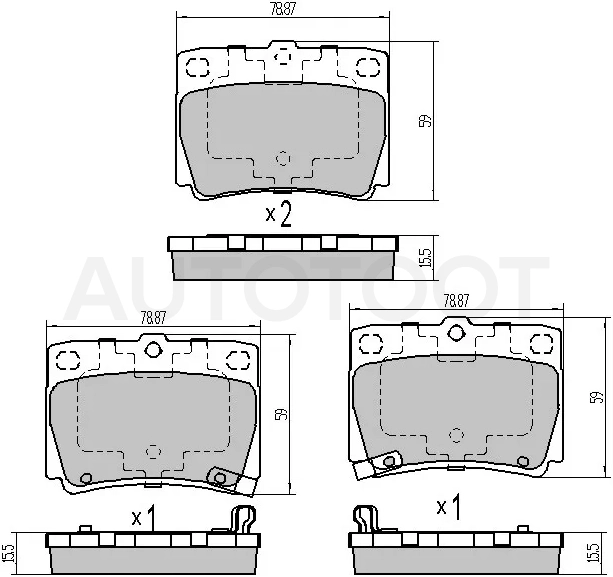 Колодки тормозные (Сзади) Mitsubishi Pajero 91-00 / Pajero Sport 96-21 / Challenger 96-01 / Montero Sport 96-00