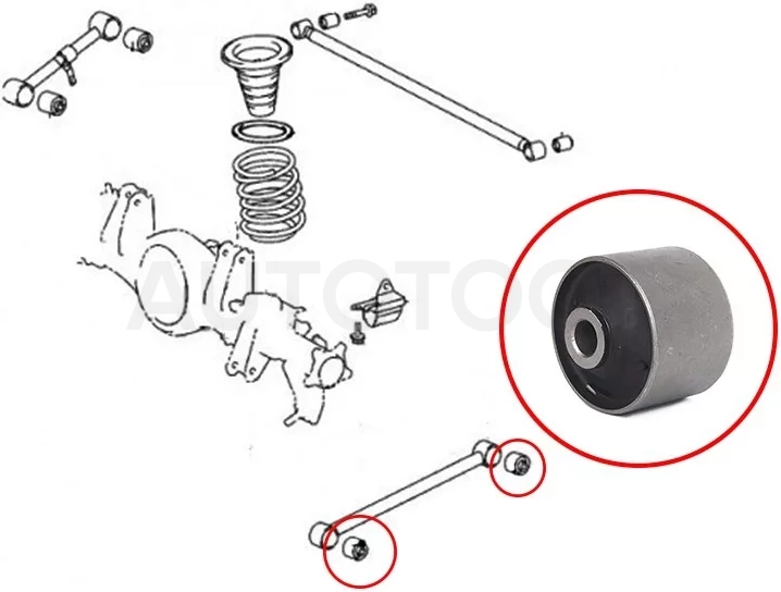 Сайлентблок рычага Toyota Land Cruiser (J200) 07-21 / Lexus LX 07-23 - Артикул ST4870260140 - Производитель Sat - Фото, Отзывы, Цены