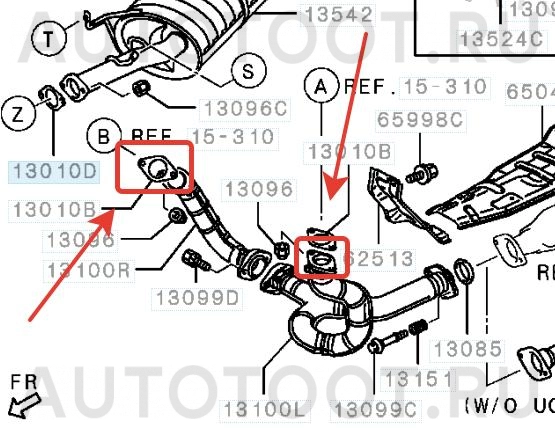Прокладка выпускного коллектора -JB32522GF Stone для MITSUBISHI PAJERO