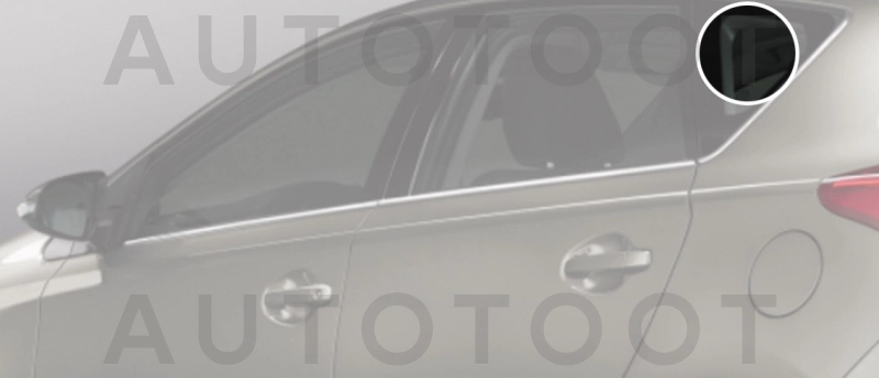 Стекло багажника боковое заднее левое -  для TOYOTA AURIS