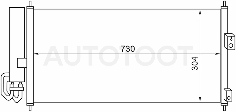 Радиатор кондиционера Nissan Almera 00-06 / Primera 01-08