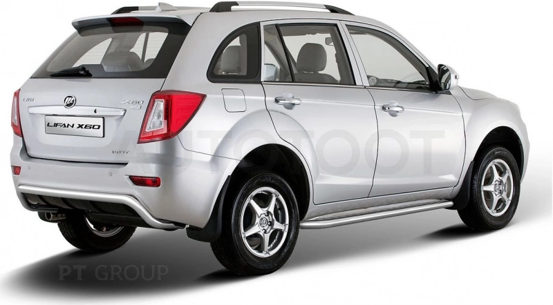LIFAN X60 2012-  Защита порогов с алюм. площадкой Ø51мм (НПС) - Артикул 14010202 - Производитель PT Group - Фото, Отзывы, Цены