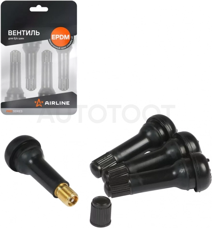 Вентиль для б/к шин TR414 PRO, EPDM резина, 4 шт.