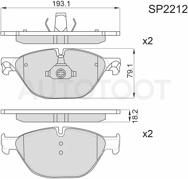 Колодки тормозные (Спереди) BMW 5-Series 09-17 / 6-Series 11-18 / 7-Series 08-15 / 5-Series Gran Turismo 09-16