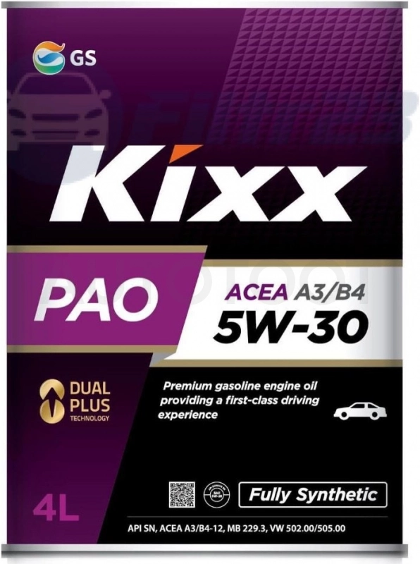 Масло моторное синтетика 5W-30 KIXX PAO А3/В4 4л - Артикул L209044TE1 - Производитель Kixx - Фото, Отзывы, Цены