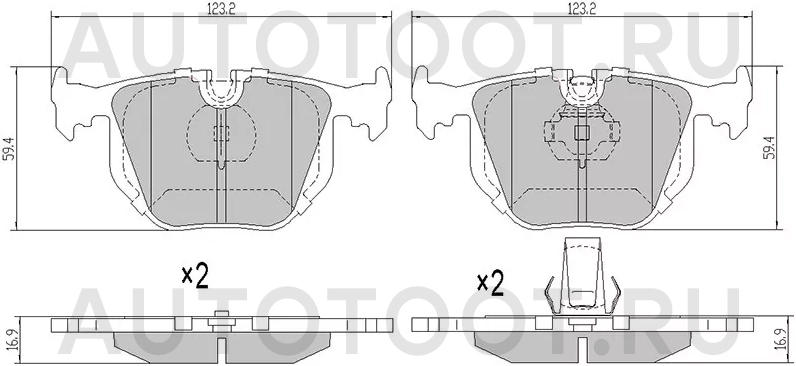 Колодки тормозные (Сзади) BMW 3-Series 98-06 / 5-Series 95-04 - Артикул ST34216761248 - Производитель Sat - Фото, Отзывы, Цены