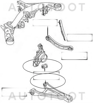 Сайлентблок задней цапфы нижний -PSE1553 Patron для VOLKSWAGEN TOUAREG