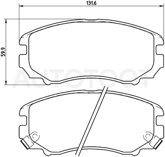 Колодки тормозные (Спереди) Chery Tiggo 7 Pro 19-24 / Hyundai Sonata 04-10