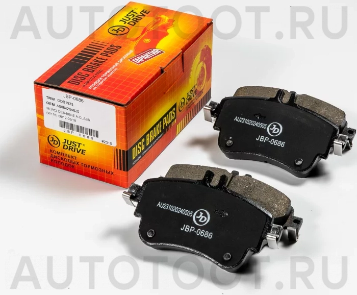 Колодки тормозные дисковые передние GDB1933 - Артикул JBP0686 - Производитель Just Drive - Фото, Отзывы, Цены