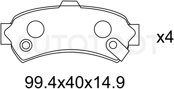Колодки тормозные (Сзади) Nissan Almera 95-00 / Sunny 93-99 / Presea 95-99 / Pulsar 95-00