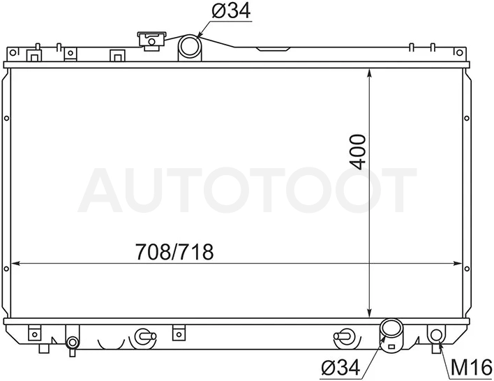 Радиатор Toyota Mark II (X90) 92-96 / Chaser 92-96