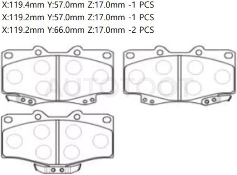 Колодки тормозные (Спереди) Toyota Hilux Pick Up 88-15 / Land Cruiser 84-23