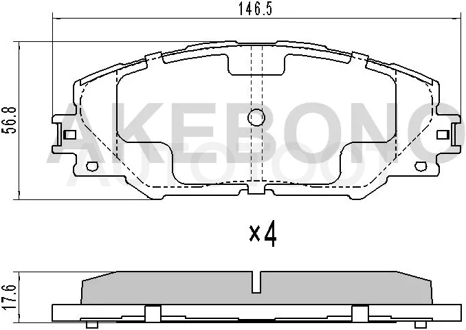 Колодки тормозные (Спереди) Toyota Harrier (XU60) 13-20 / Prius (ZVW30,ZVW50) 09-19 / Prius Alpha 11-21 / RAV4 (XA30,XA40) 05-19 / Scion tC 10-16 / Toyota Auris 09-18 / Blade 06-12 / Mark X Zio 07-13 / Mirai 14