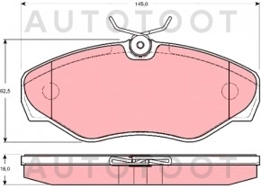 Колодки тормозные передние -PBP1515 Patron для RENAULT TRAFFIC