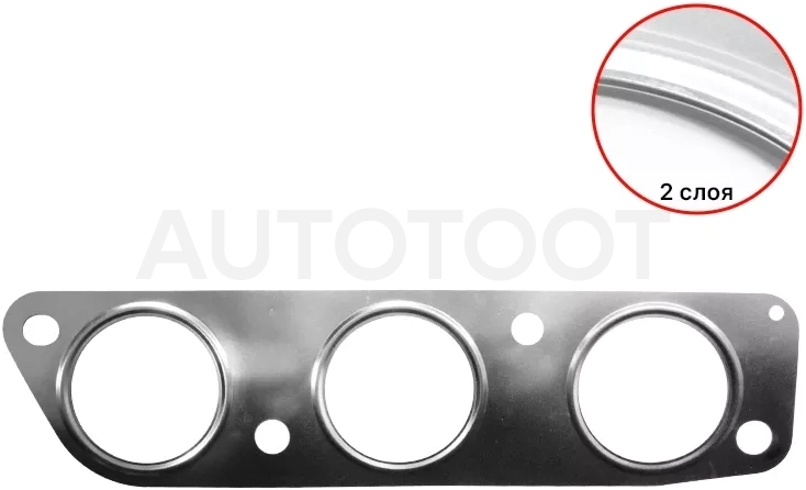 Прокладка выпускного коллектора MITSUBISHI OUTLANDER/PAJERO/MONTERO SPORT 6B31 3.0 V6 09- LH=RH