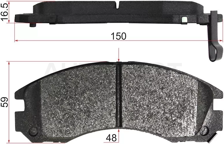 Колодки тормозные (Спереди) Mitsubishi L200 86-06 / Outlander 02-22 / Pajero 91-06 / Pajero Sport 96-08 / Citroen C-Crosser 07-12 / Mitsubishi 3000GT 94-99 / Airtrek 01-05 / Eclipse 94-99 / FTO 94-01 / Peugeot 4007 07-14