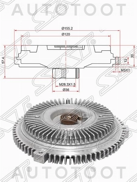 Вискомуфта M111 -3000412SX Stellox для MERCEDES E-CLASS, MERCEDES C-CLASS, MERCEDES CLK-CLASS, MERCEDES SLK-CLASS