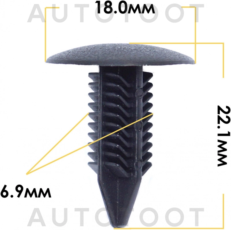 Клипса 90667-S0D-003ZH -KJ2090 Masuma для HONDA INTEGRA, HONDA CIVIC