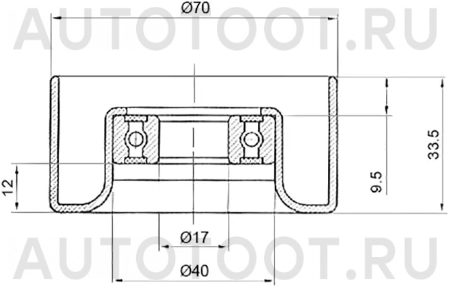 Ролик приводного ремня натяжителя TOYOTA 1/2TRFE 02 - Артикул ST1660375010 - Производитель Sat - Фото, Отзывы, Цены