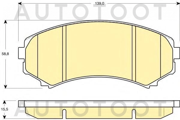 Колодки тормозные передние -ST4605A471 Sat для MITSUBISHI PAJERO, MITSUBISHI GRANDIS