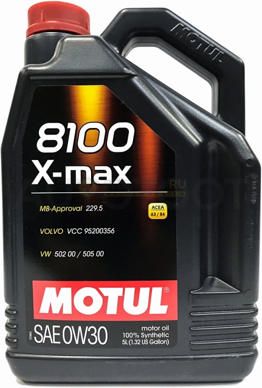 0W-30 Масло моторное синтетическое 8100 X-max 5л - Артикул 106571 - Производитель MOTUL - Фото, Отзывы, Цены
