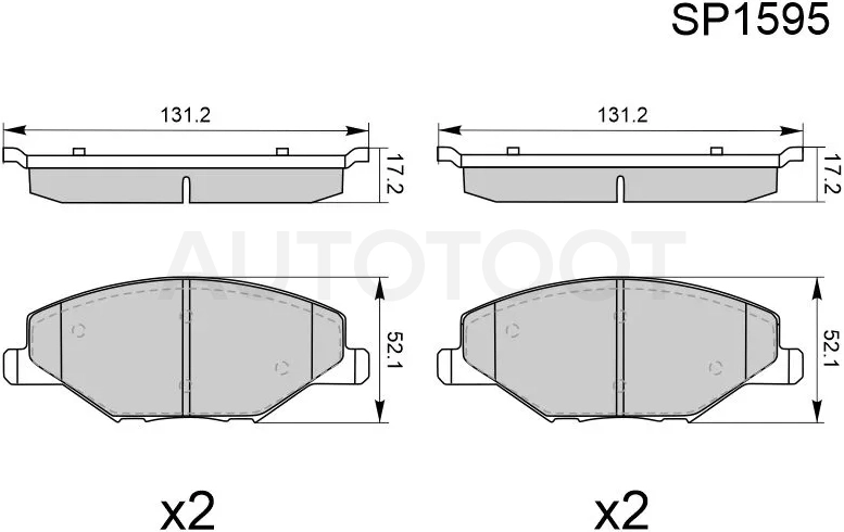 Колодки тормозные (Спереди) Skoda Octavia 16-20 / Rapid 12- / Volkswagen Polo 09-20 / Skoda Fabia 07-15