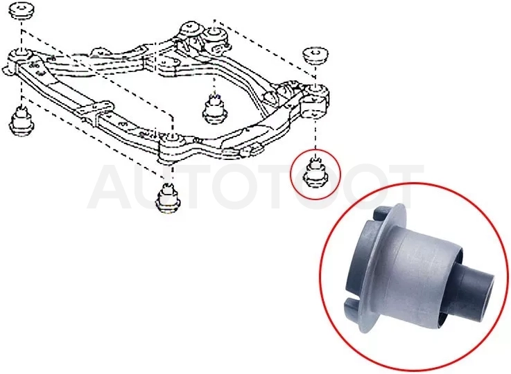 Сайлентблок подрамника Toyota Camry (XV40,XV50) 06-21 / Lexus ES 06-18 - Артикул ST5221733020 - Производитель Sat - Фото, Отзывы, Цены