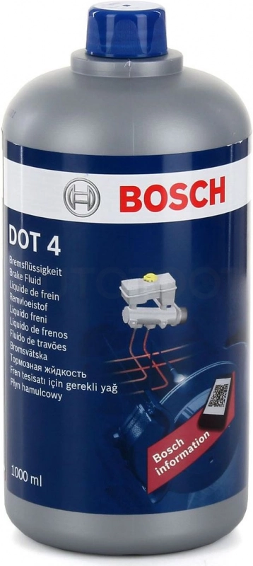 Жидкость тормозная DOT-4 BOSCH 1л, для авто без ABS/ESP