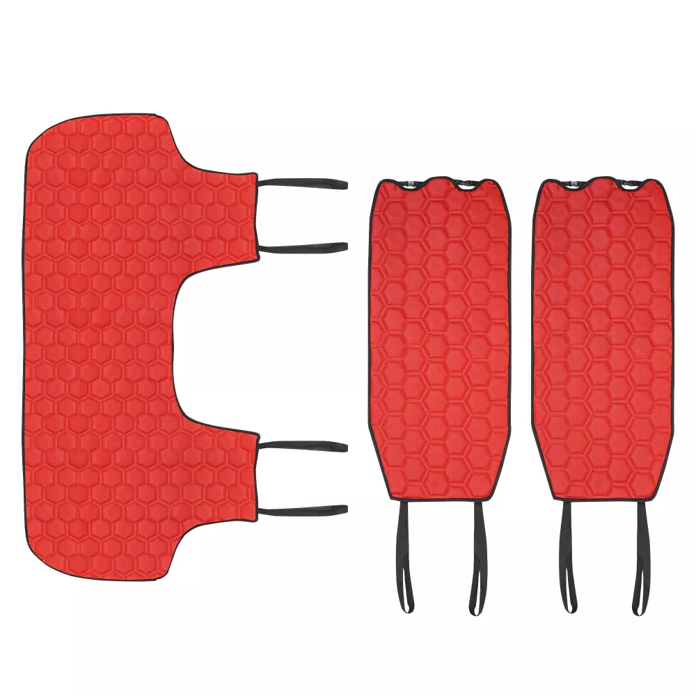Накидка "Алькантара", задняя (3 предмета), экокожа с перфорацией, красная - Артикул ACSSB04 - Производитель Airline - Фото, Отзывы, Цены 