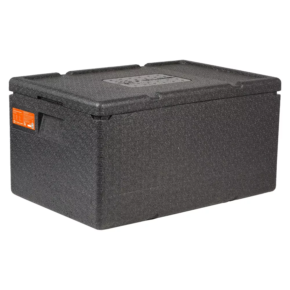 Термоконтейнер с крышкой 46 л, 600*400*320мм, ВПП, цвет черный - Артикул ADCB018 - Производитель Airline - Фото, Отзывы, Цены 