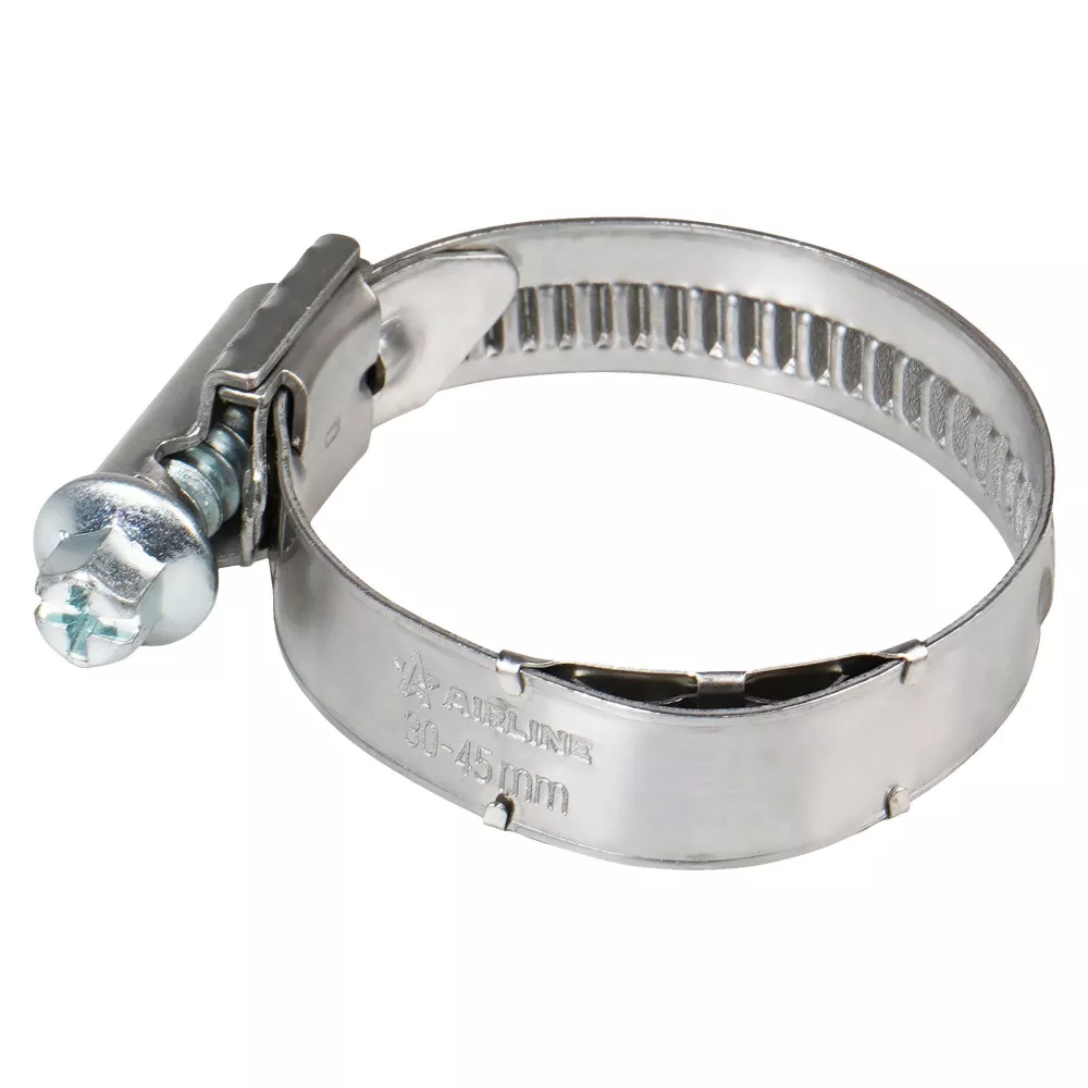 Хомут червячный 30-45/12мм с пружинной вставкой, W2 (нерж.) - Артикул ADHSS004 - Производитель Airline - Фото, Отзывы, Цены 