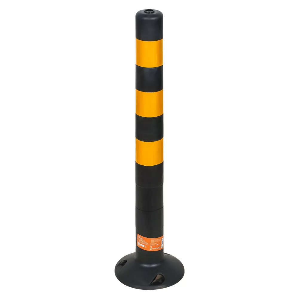 Столбик парковочный 750мм(ССУ) 3 световозвр.полосы, болт.креп., пластик, черный - Артикул ADPP003 - Производитель Airline - Фото, Отзывы, Цены 