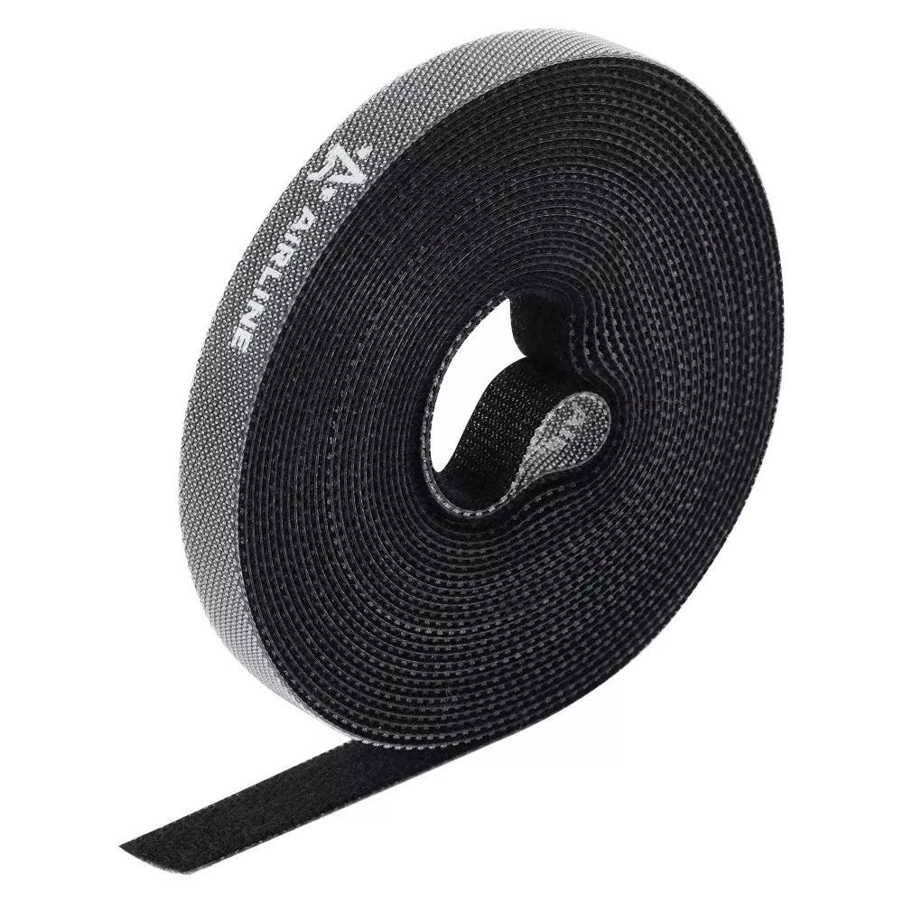 Лента-липучка для стяжки (жгутирования) кабелей 10мм*5м, черная - Артикул ADTV001 - Производитель Airline - Фото, Отзывы, Цены 