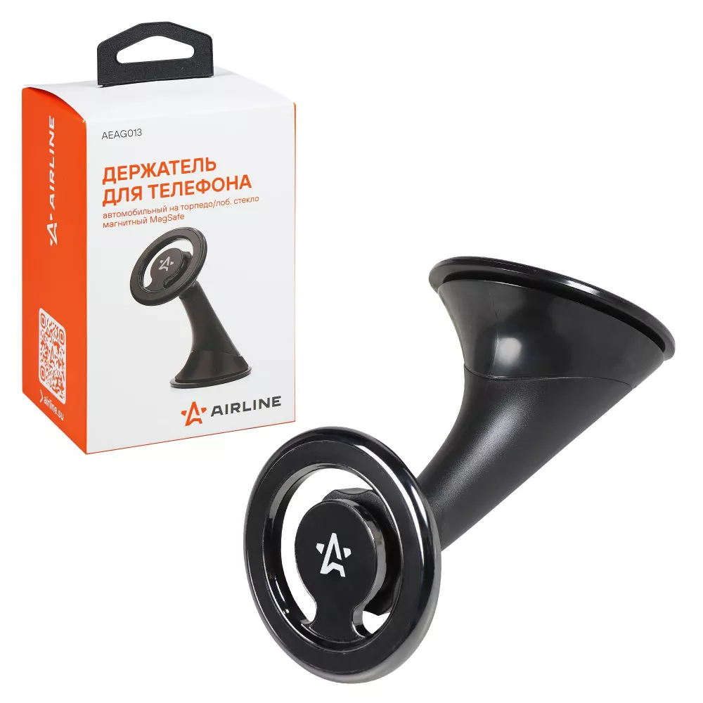 Держатель для телефона автомобильный на торпедо/лоб. стекло магнитный MagSafe - Артикул AEAG013 - Производитель Airline - Фото, Отзывы, Цены 