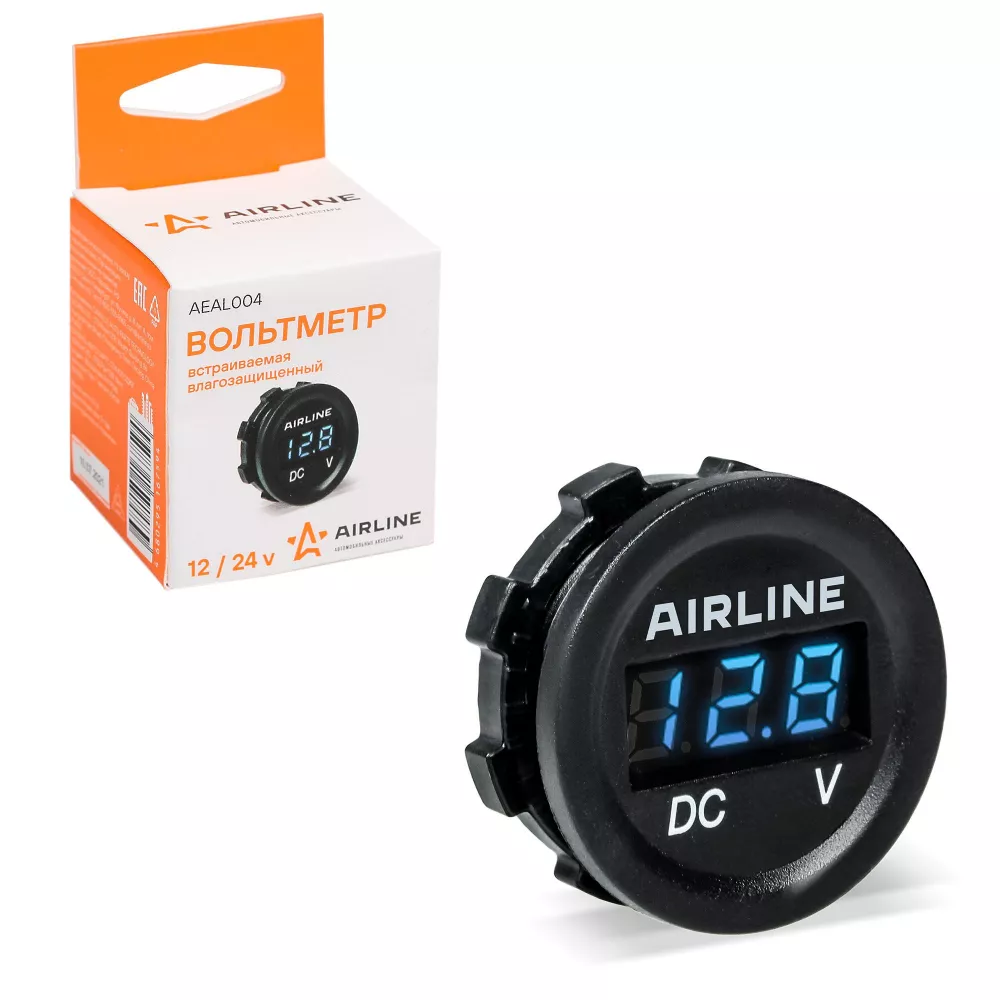 Вольтметр встраиваемый влагозащ. 12/24В - Артикул AEAL004 - Производитель Airline - Фото, Отзывы, Цены 