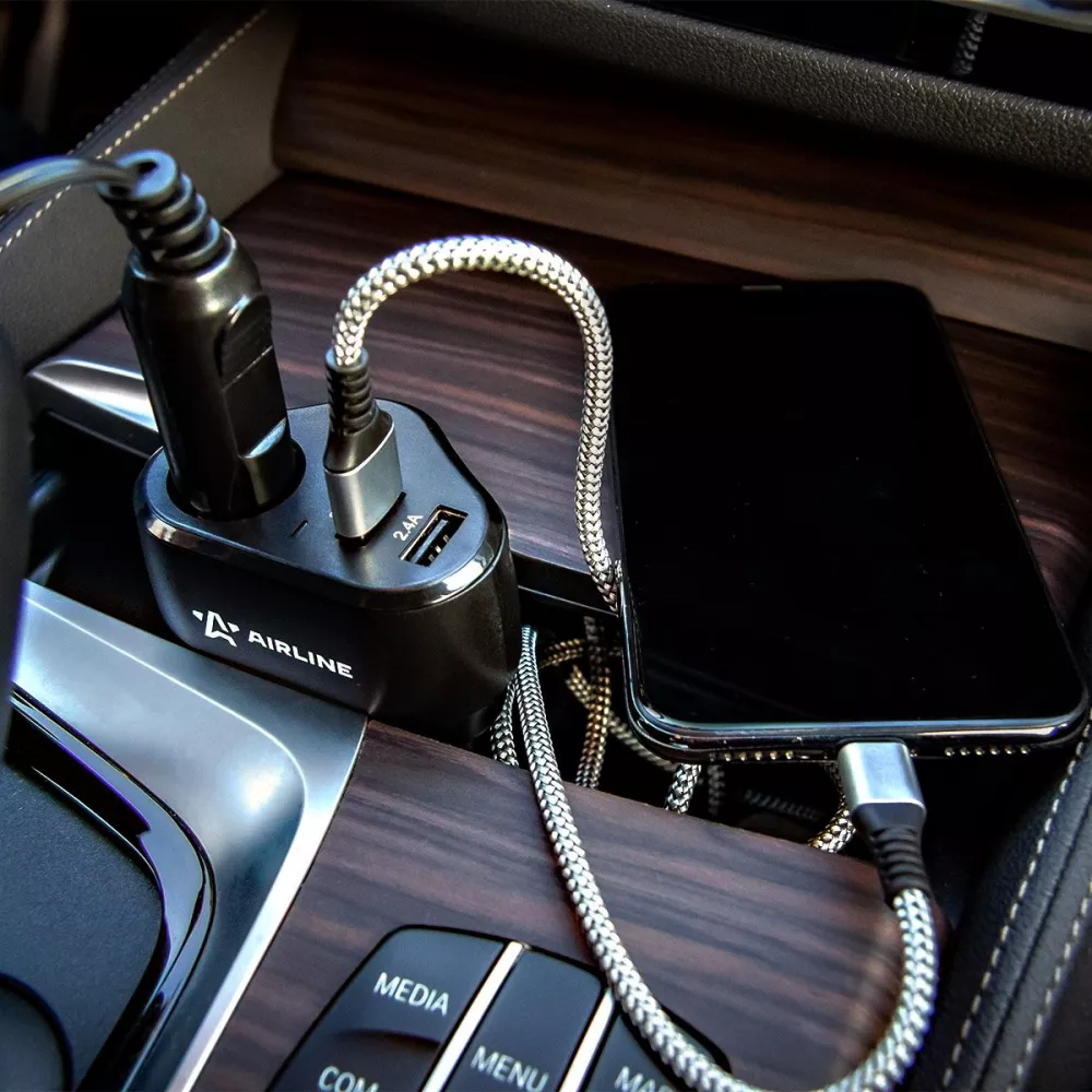 Разветвитель прикуривателя 1 гнездо 5А + 2xUSB 2.4A+2.4A PRO - Артикул AEBD070 - Производитель Airline - Фото, Отзывы, Цены 