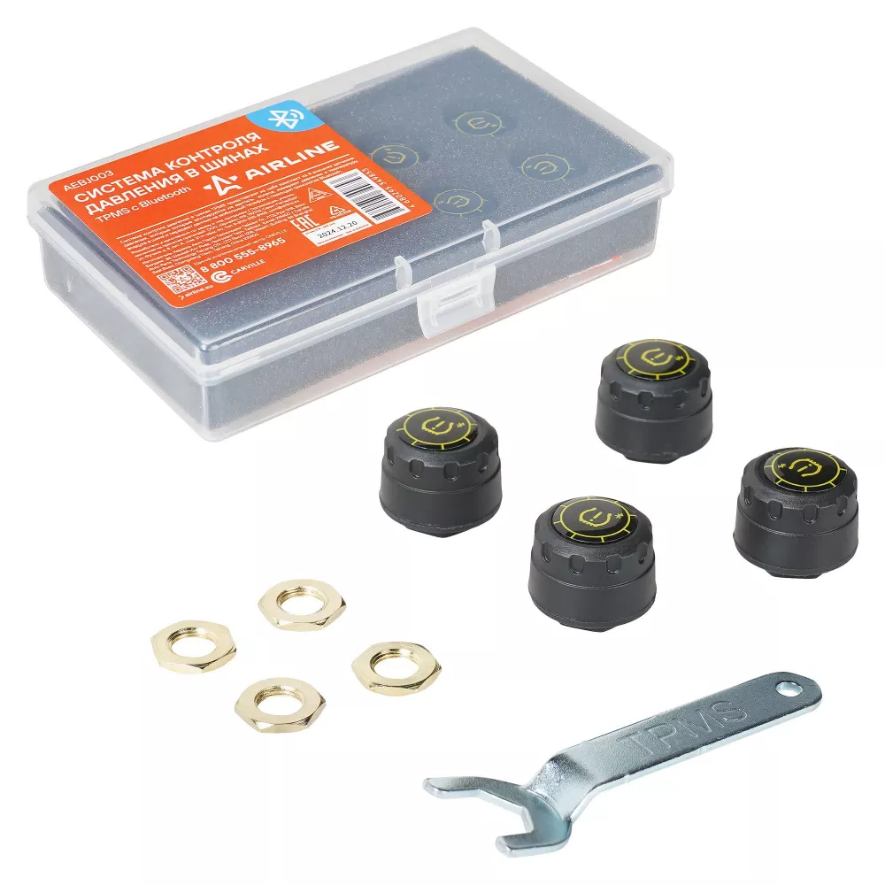 Система контроля давления в шинах TPMS с Bluetooth, 4 внешних датчика - Артикул AEBJ003 - Производитель Airline - Фото, Отзывы, Цены 