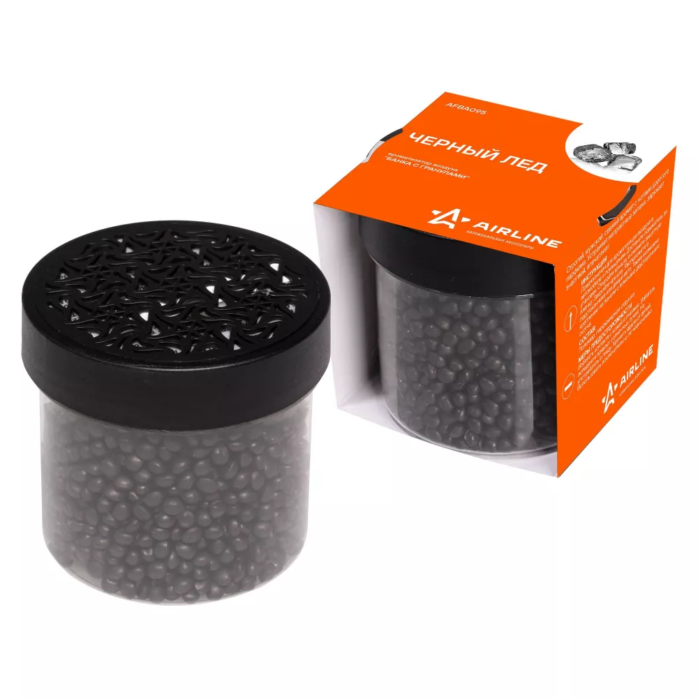 Ароматизатор "Банка с гранулами" черный лед - Артикул AFBA095 - Производитель Airline - Фото, Отзывы, Цены 