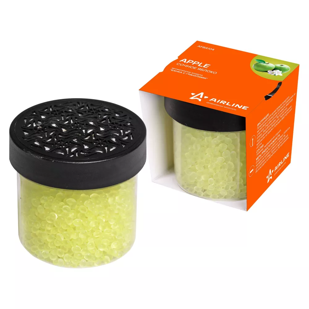 Ароматизатор "Банка с гранулами" сочное яблоко - Артикул AFBA104 - Производитель Airline - Фото, Отзывы, Цены 