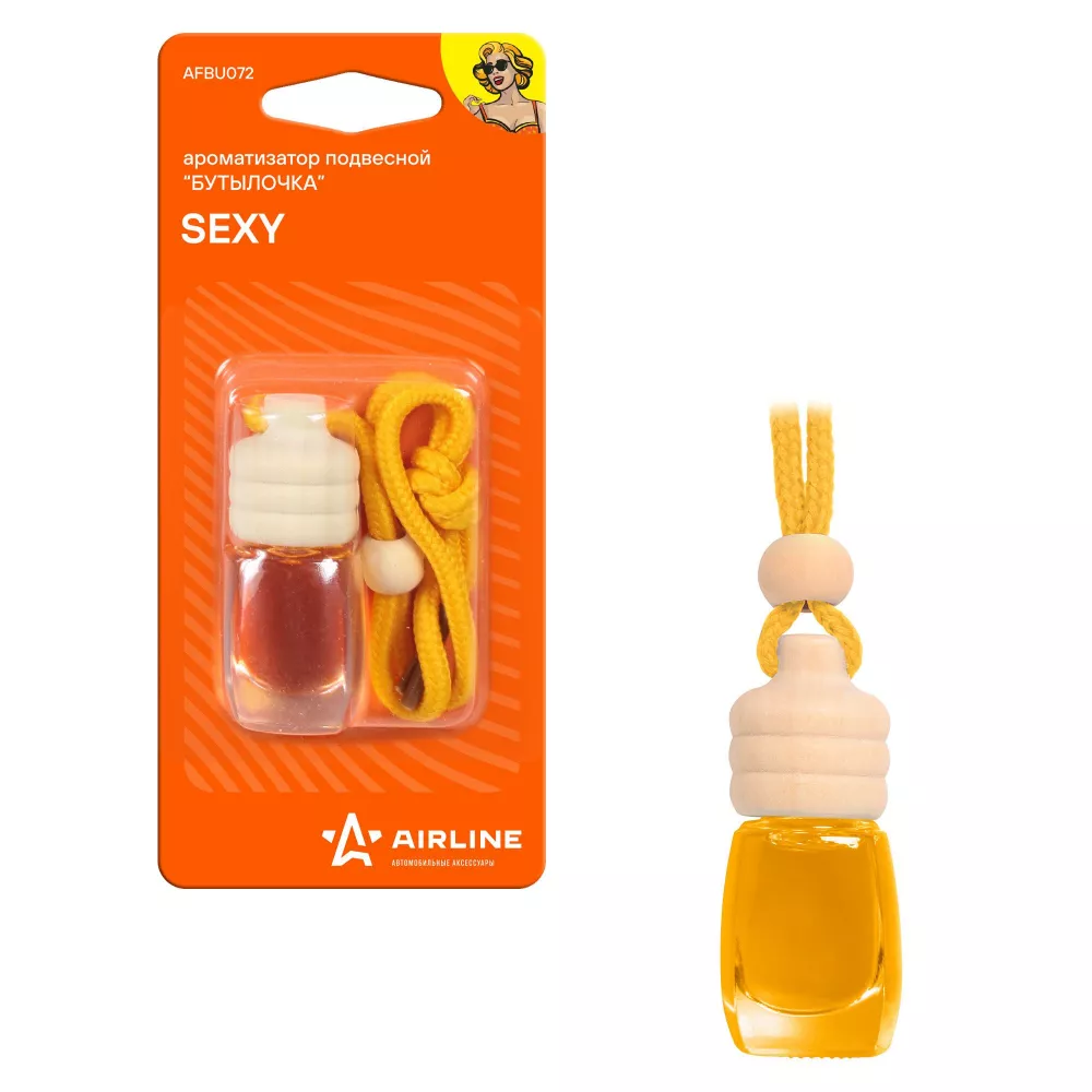 Ароматизатор подвесной "Бутылочка" Sexy - Артикул AFBU072 - Производитель Airline - Фото, Отзывы, Цены 